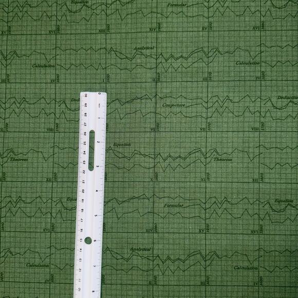 Color Theory Graph in Dark Green by Andover Fabrics - 1/2 Yard - Dark Plots - Picture 4 of 6